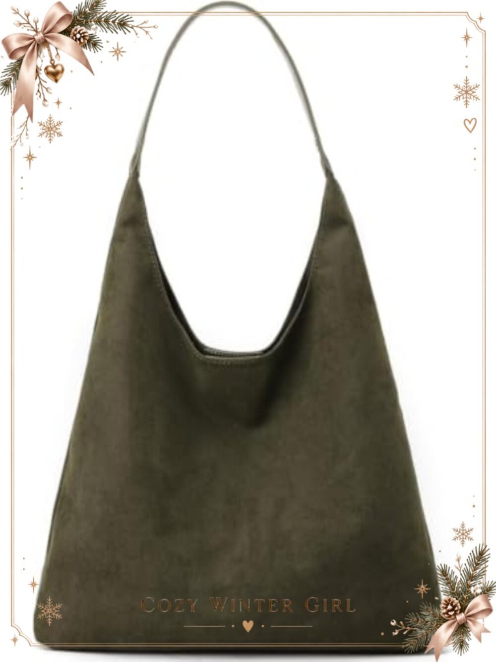 Suede Leather Hobo Shoulder Bag Crossbody Laptop Tote Handbag